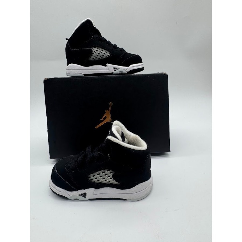 Jordan 5 Retro Moonlight Oreo Black White Toddler Sneakers 440890-011 Size 4C